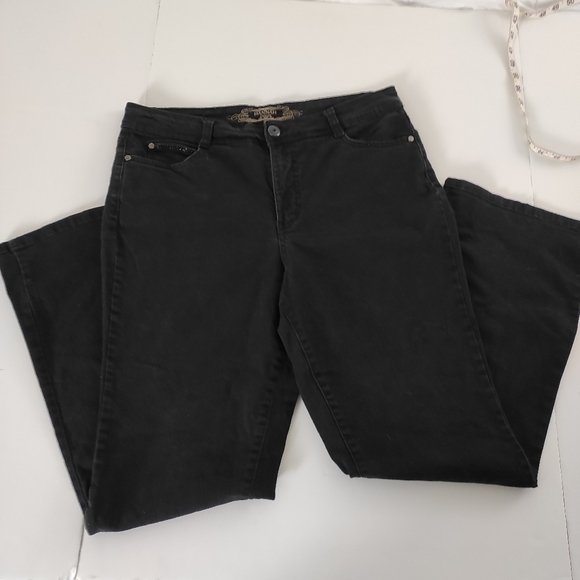 Hannah Jeweled Black Denim Midrise Jeans 14 - Picture 4 of 16